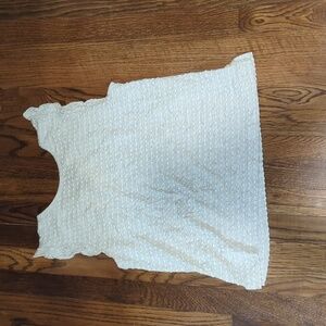 Loft Light Gray Textured Sleeveless Top Medium